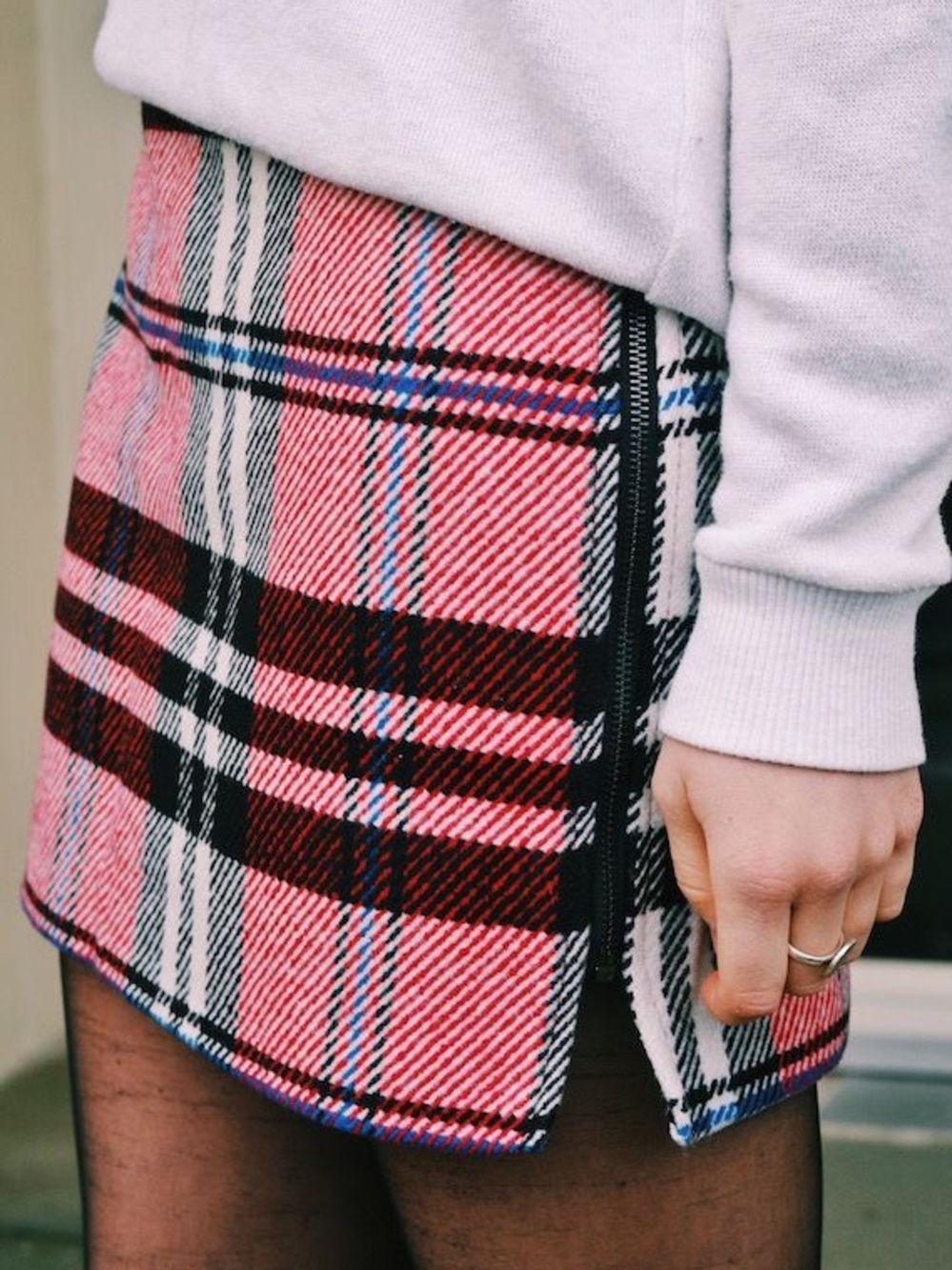 Topshop Plaid Mini Skirt